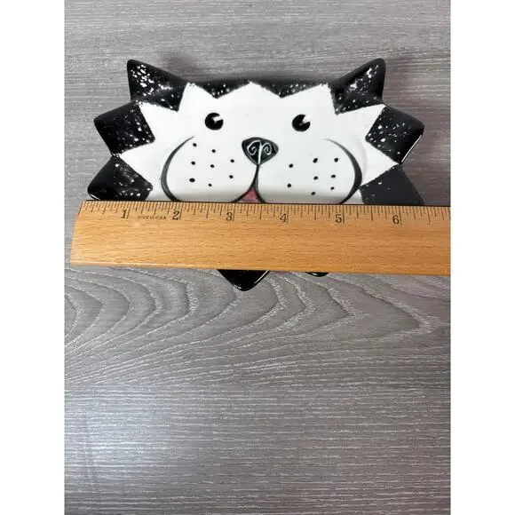 Vintage Hand Made Alexander Ceramics Cat Whimsical Trinket Soap‎ Dish Spoon Rest - Picture 4 of 7